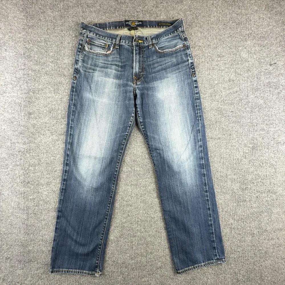 Lucky Brand 363 Vintage Straight Jeans Mens 32x30 Medium Wash Blue Denim Pants